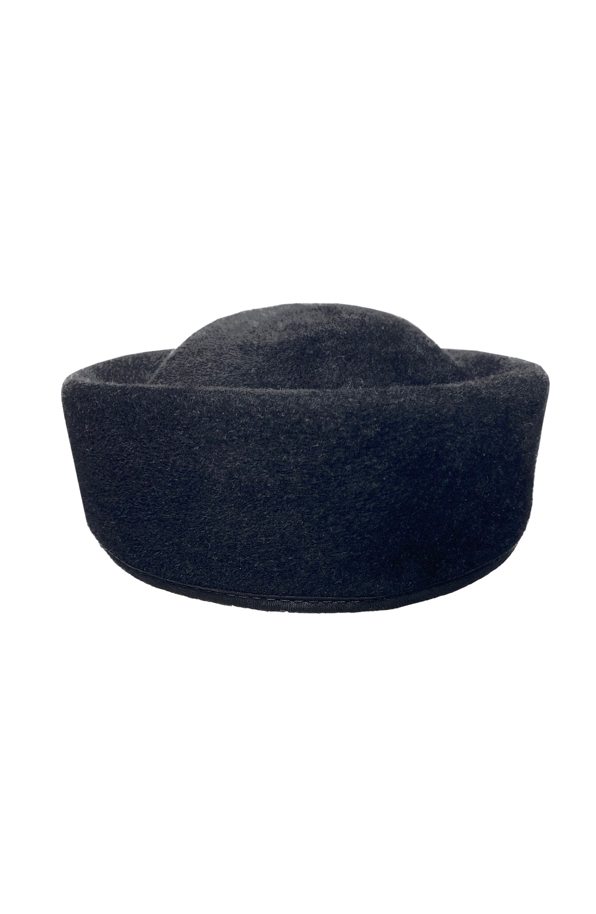 RARE De Pinna Vintage Black Felt Pillbox Hat‎ — Original Box Pillbox — Black Wool Felt Pillbox Hat | Hampui Hats main image 4