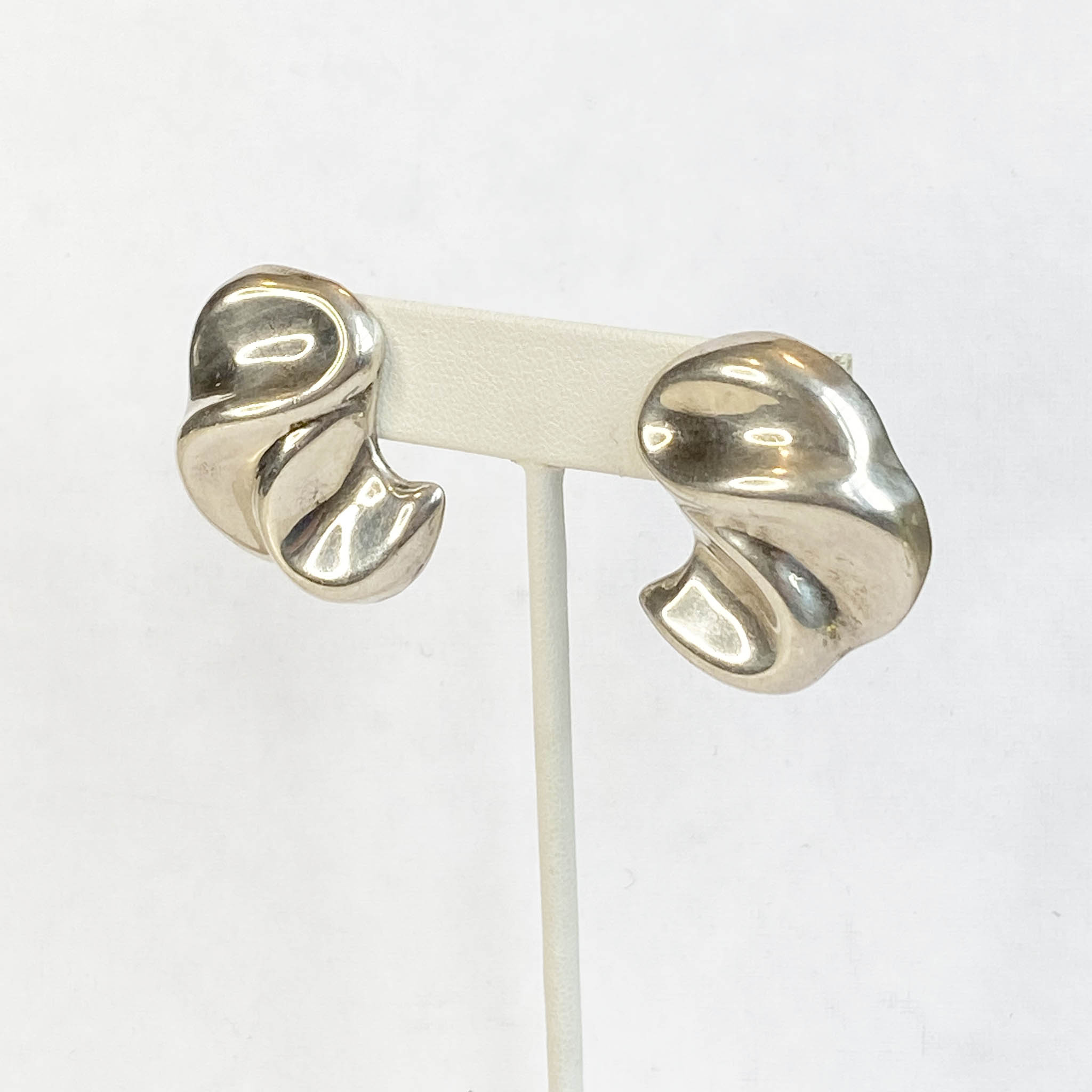 1979 Mexican Sterling Silver Abstract Earrings