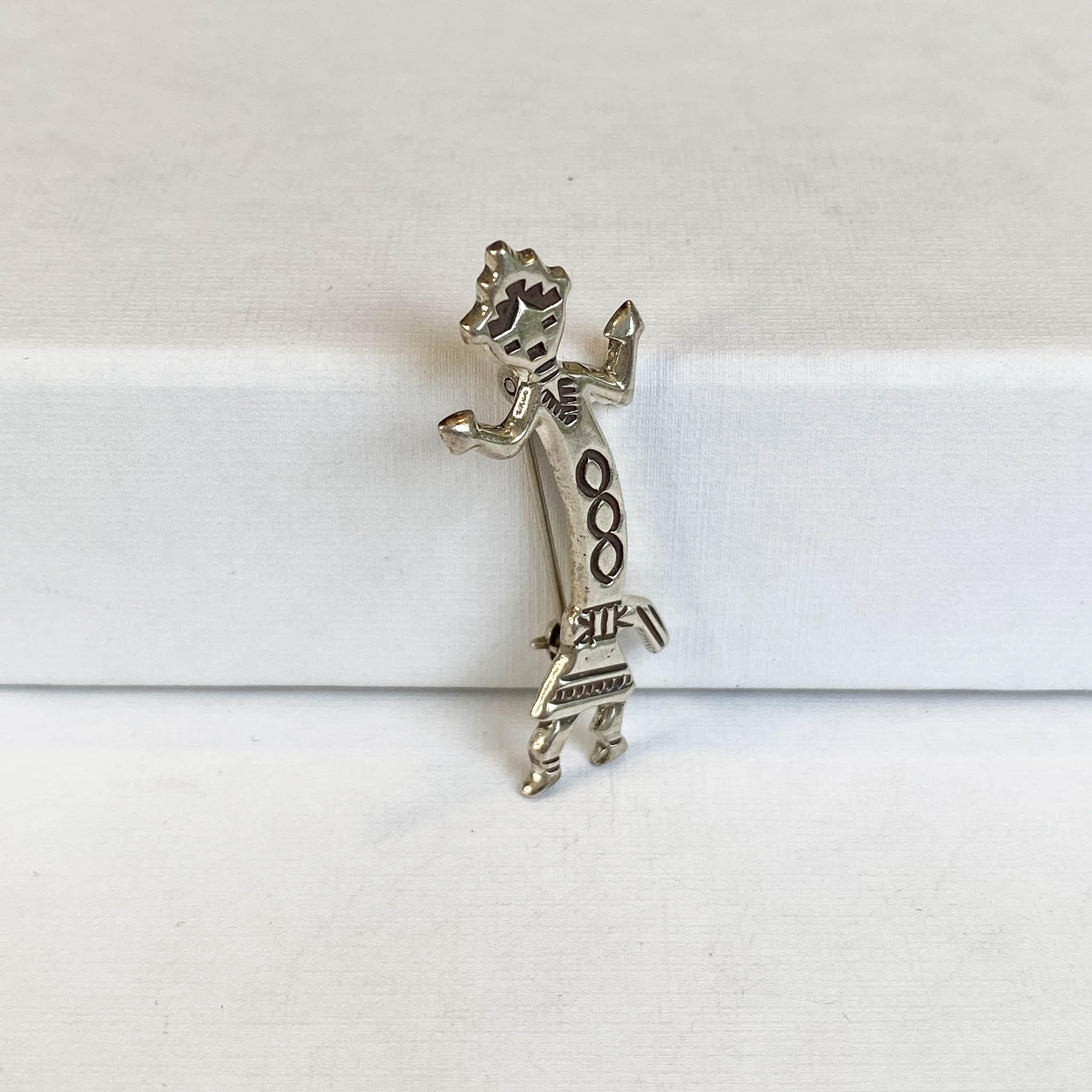 30's Mexican Sterling Silver Folklore Niño Pin