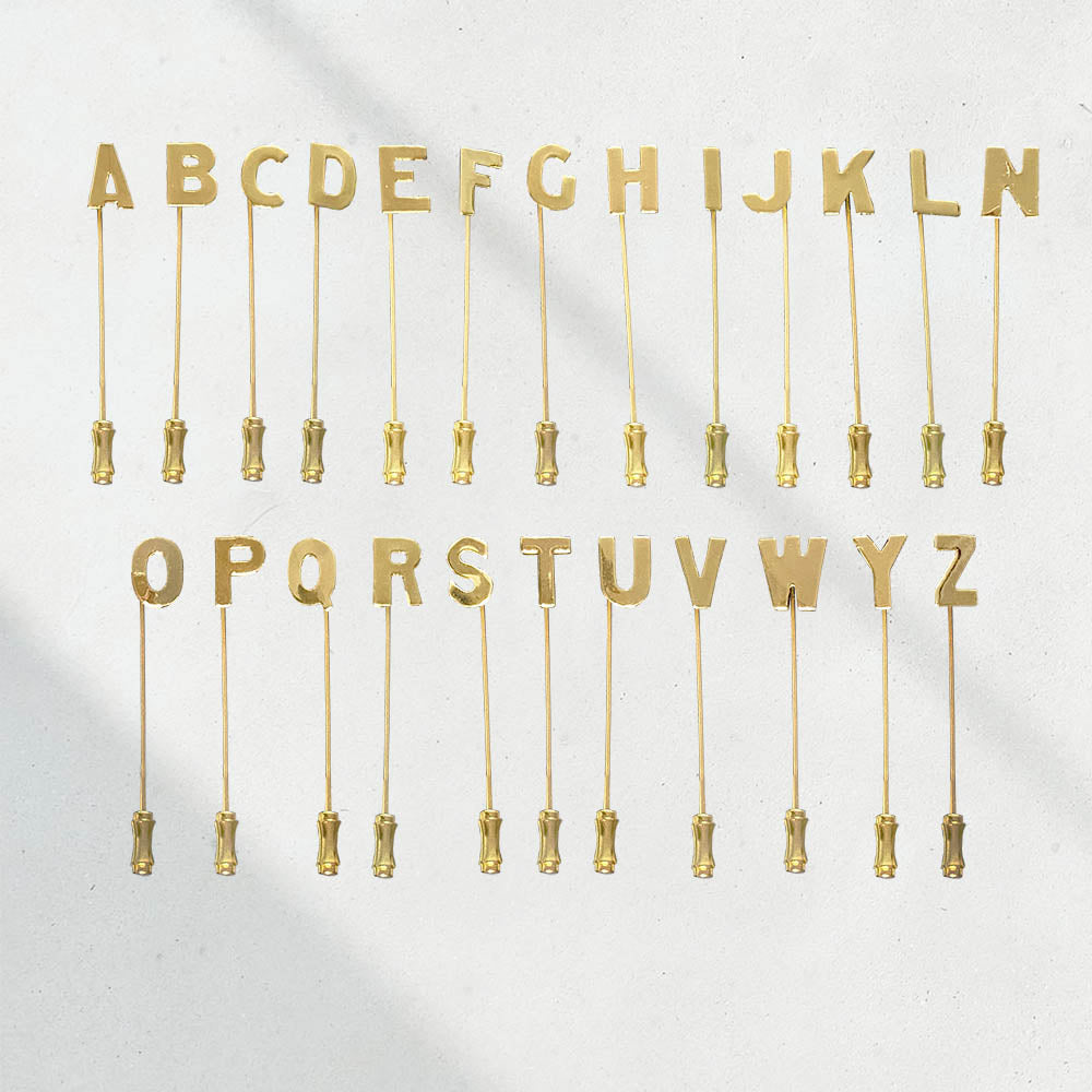monogram lapel/hat pins